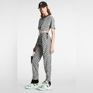 Louis Vuitton Gray Checkered Track Pants